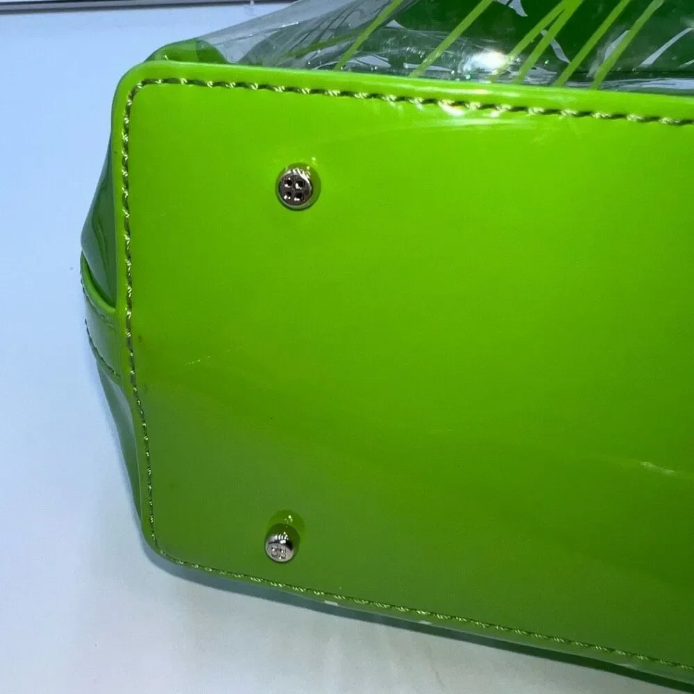 Kate Spade Kei Bloomington Clear Apple Top Handle Clutch Bag - Picture 11 of 12